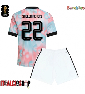 Belgio Alexis Saelemaekers #22 Seconda Maglia Bambino Mondiali 2026 Manica Corta (+ Pantaloni corti)